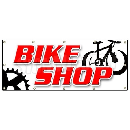 BIKE SHOP BANNER SIGN Bicycle Shop Repair Rental Rent Cycle